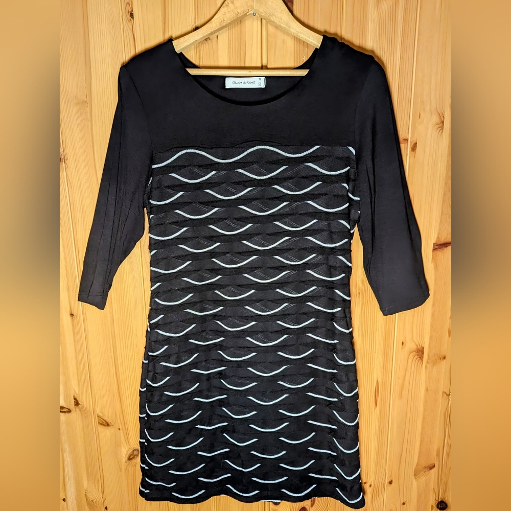 Glam & Fame black mermaid scale dress